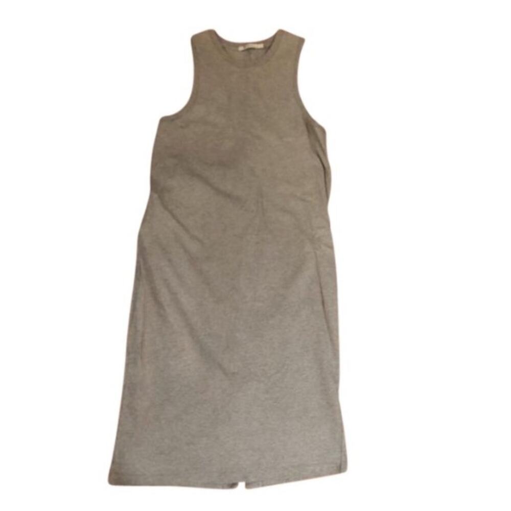 T Alexander Wang Racerback Midi Dress Grey Stretch Active